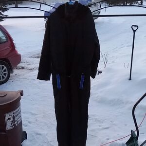 Black XL Snowmobile Suit Super Warm 70% Down 30% poly Fill